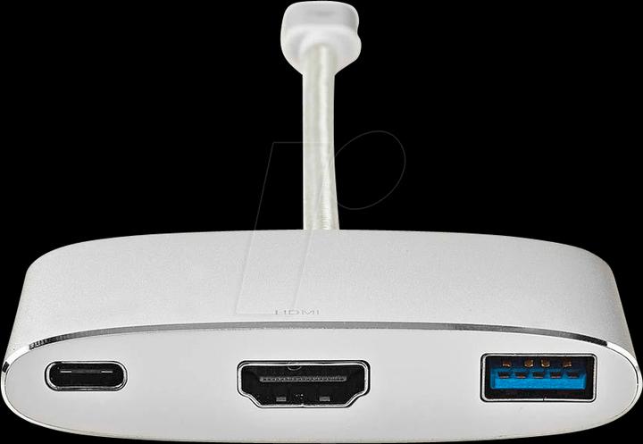 Actual product image Nedis USB Adapter - USB 3.2 Gen 1 - USB Type-C™ male - HDMI/A female/C female - 0.20 m - round - V (USB-C, 1 Ports)