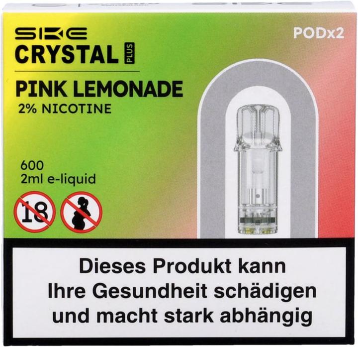 Actual product image SKE Crystal Plus Pink Lemonade - E-Pod refill - 2 pcs. à 2 ml (Lemon)