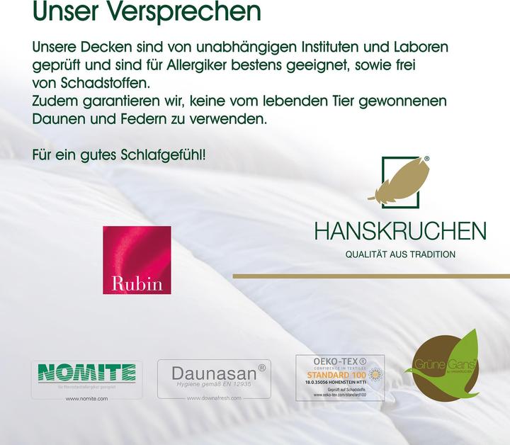 Actual product image Hanskruchen Rubin (280 g, 155 x 220 cm)