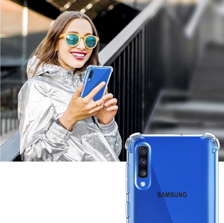 Actual product image Screenguard Samsung Galaxy A70 Case Crystal Soft Airbag Bumper (Samsung Galaxy A70)