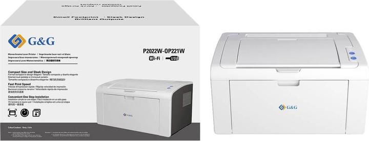 Actual product image G&G Laser printer P2022W white/anthracite (Laser, Black and white)