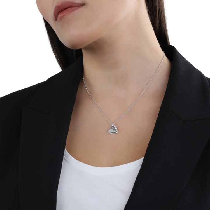 Produktbild S.Oliver Halsschmuck für Damen, 925 Sterling Silber, Zirkonia (synth.) | Herz (925er Silber, 42 cm)