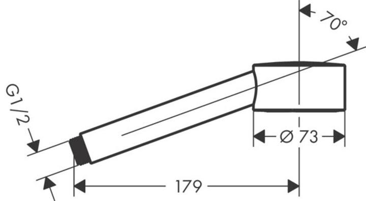 Actual product image Axor One hand shower 75 1 spray type water saving, 48651 (1 Beam types, 9.10 l/min)