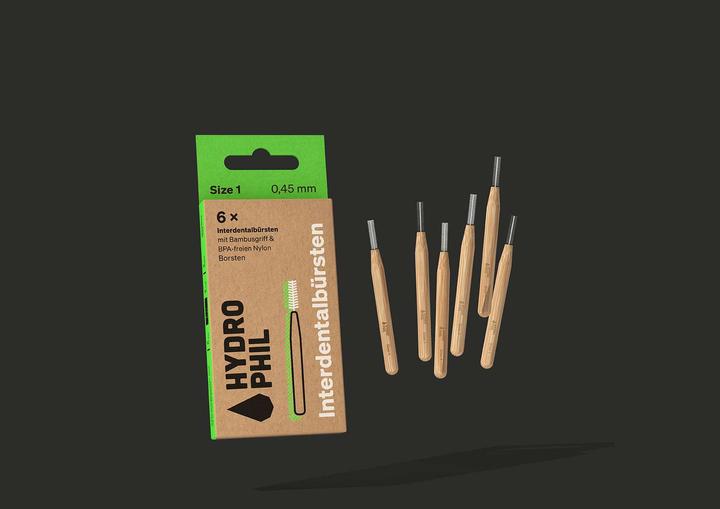 Produktbild Hydrophil Interdentalbürsten 0.45mm Size 1 (6 x, 0.45 mm)