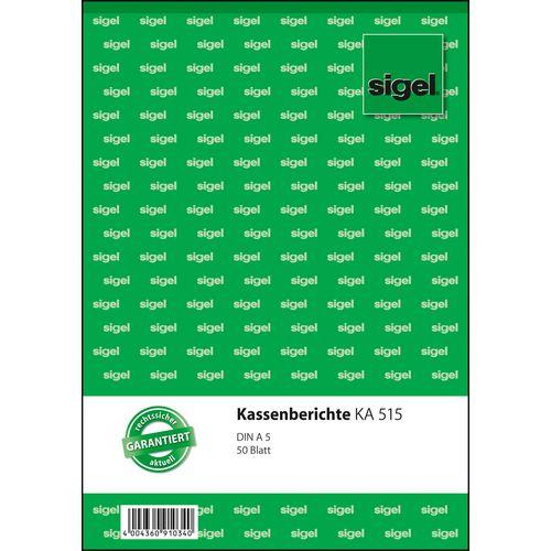 Actual product image Sigel Cash report form Paper format: DIN A5 Number of copies: 1 copy (50 x)