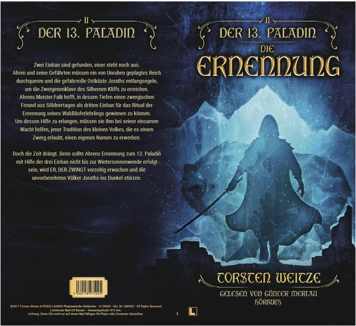 Produktbild Die Ernennung: Der 13. Paladin Band II (LAUSCH Medien, Günter Merlau, Torsten Weitze, Deutsch)