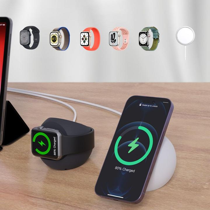 Actual product image Choetech MagSafe Inductive Charger Holder for iPhone and Apple Watch Charger Stand Phone Holder Stan