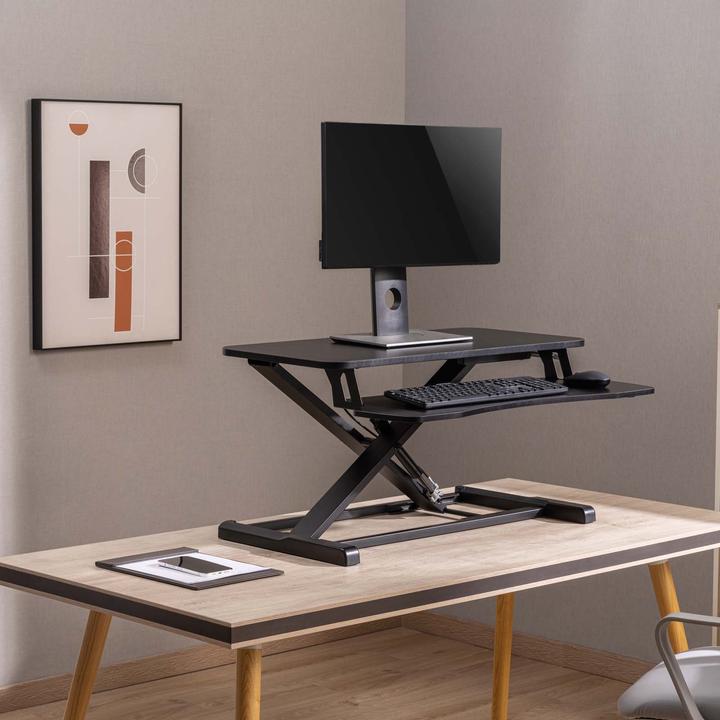 Immagine prodotto Toboli Scrivania Seduta in piedi 80x40cm regolabile in altezza Vassoio per tastiera