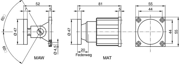 Produktbild Dormakaba Teleskop-Haftgegenplatten MAT (Indoor)