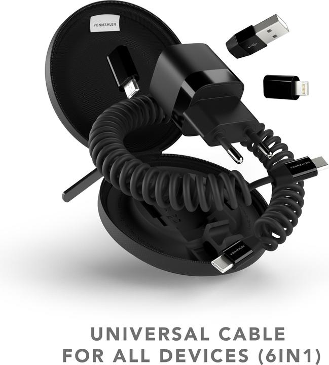 Image du produit Vonmählen Allroundo GaN Câble de charge tout-en-un + chargeur USB C 33 W (1.20 m, USB 2.0)