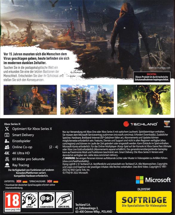Image du produit Techland Dying Light 2 Stay Human (Xbox One S, Xbox Series X, DE)