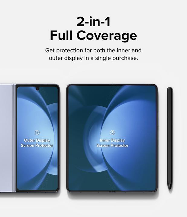 Immagine prodotto Ringke Pellicola protettiva per Galaxy Z Fold 5 DUAL EASY FILM (FRONT 1+ BACK 1) (2 Pezzo/i, Samsung Galaxy Z Fold5)