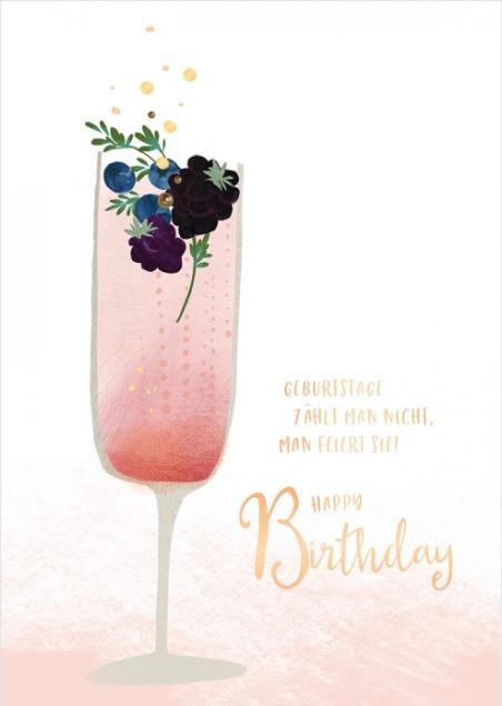 Immagine prodotto Biglietto di compleanno Buon compleanno champagne