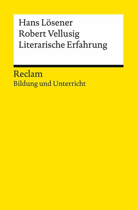 Immagine prodotto Literarische Erfahrung. Bildung und Unterricht (Tedesco, Hans Lösener, Roberto, 2024)