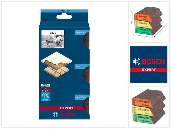 Produktbild Bosch Professional Zubehör Expert S470 (Mittel, Fein, Superfein)