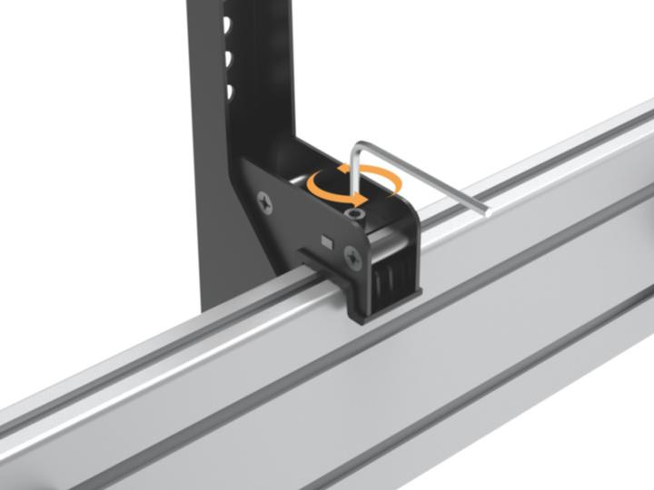 Produktbild equip Pro - Klammer für 2 LCD-Displays - Kunststoff, Aluminium, Stahl - Schwarz, Silbe (Decke, 55", 50 kg)