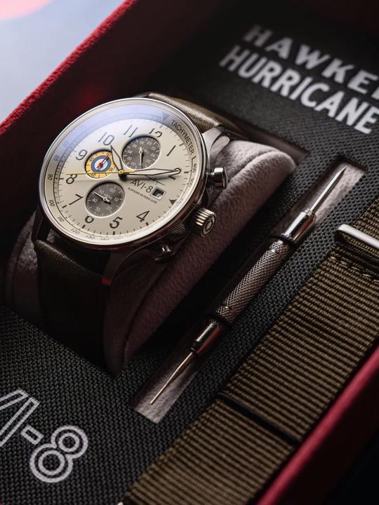 Actual product image AVI-8 AV-4011-1B Hawker Hurricane (Pilot watch)
