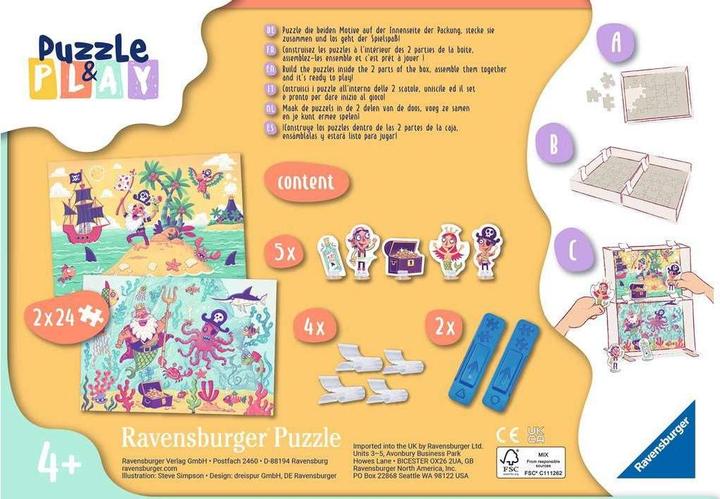 Actual product image Ravensburger Kinderpuzzle Puzzle&Play - 2x24 Teile Puzzle für Kinder ab 4 Jahre (24 pieces)
