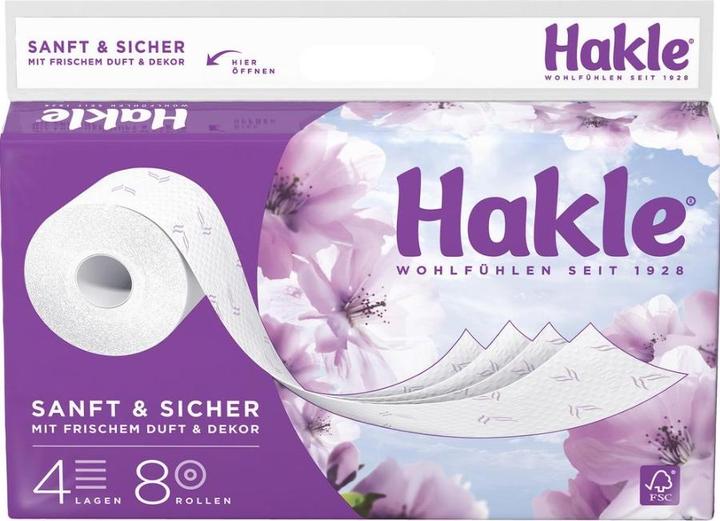 Hakle Carta igienica SANFT & SICHER 4 veli 8 rotoli (8 x)