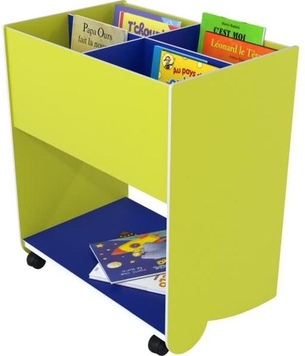 Paperflow Textbook box plastic medium yellow green/blue