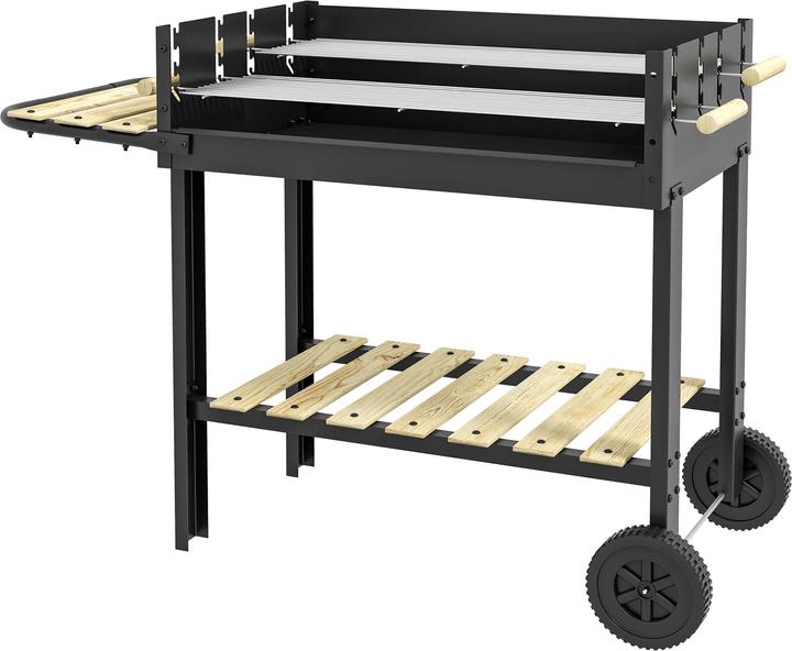Produktbild Outsunny Holzkohlgrill mit höhenverstellbaren Grillrosten
