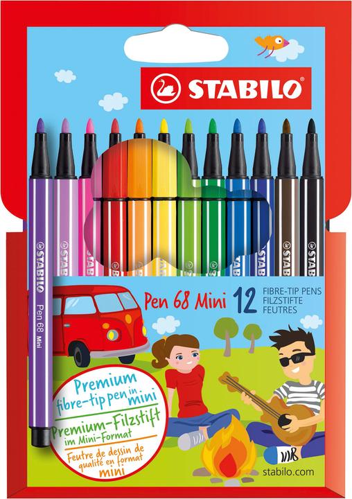 Produktbild STABILO Pen 68 Mini Premium-Filzstift (Mehrfarbig, 12 x)
