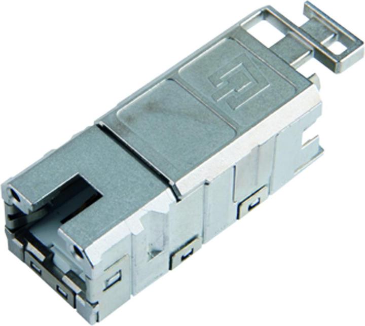 Telegärtner Prise, TP/RJ45, à fixer sur site, CAT6A, STX, noir, pour fils rigides et fils multibrins (U/UTP, CAT6a, 0.04 m)