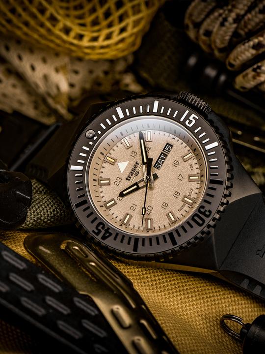 Actual product image Traser P69 Black Stealth (Diving watch, 46 mm)