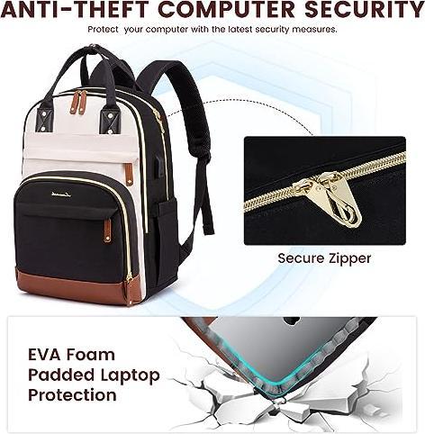 Produktbild Only-Bags.Store Laptop Rucksack 15.6 Zoll Schulrucksack Teenager Wasserdicht Schultasche Anti-Diebstahl mit