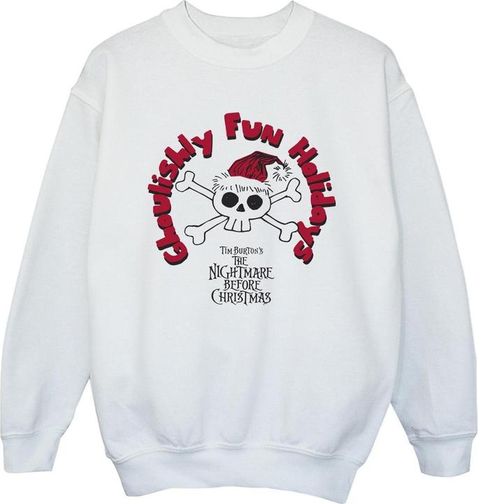 Disney The Nightmare Before Christmas Ghouishly Fun Holidays Sweatshirt Mädchen (104)