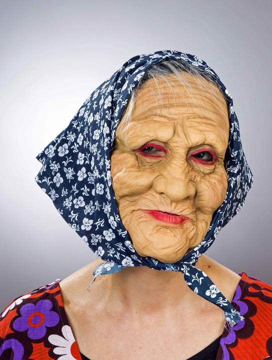 Produktbild Festartikel Müller Hexenmaske Mit Kopftuch, Latex