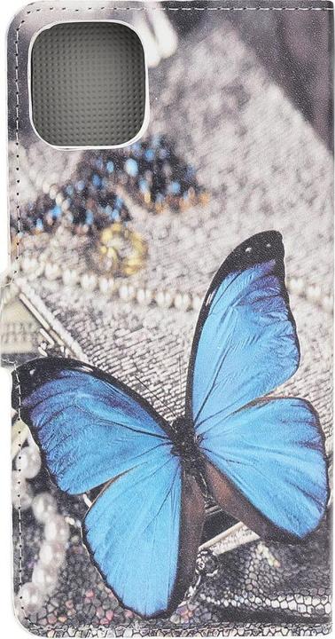 Immagine prodotto Cover-Discount iPhone 12 / 12 Pro - Custodia in pelle Butterfly blu (Apple iPhone 12, Apple iPhone 12 Pro)