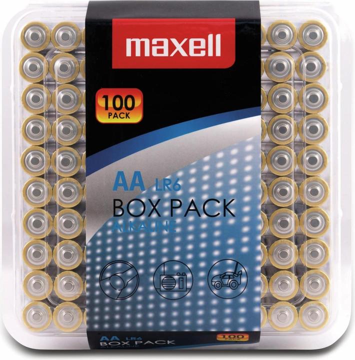 Actual product image Maxell LR6 AA Box (100 pcs., AA)