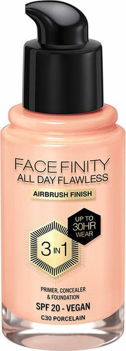 Produktbild Max Factor Facefinity All Day Flawless 3 In 1 Foundation C30-Porcelain 30ml (C30 Porcelain)