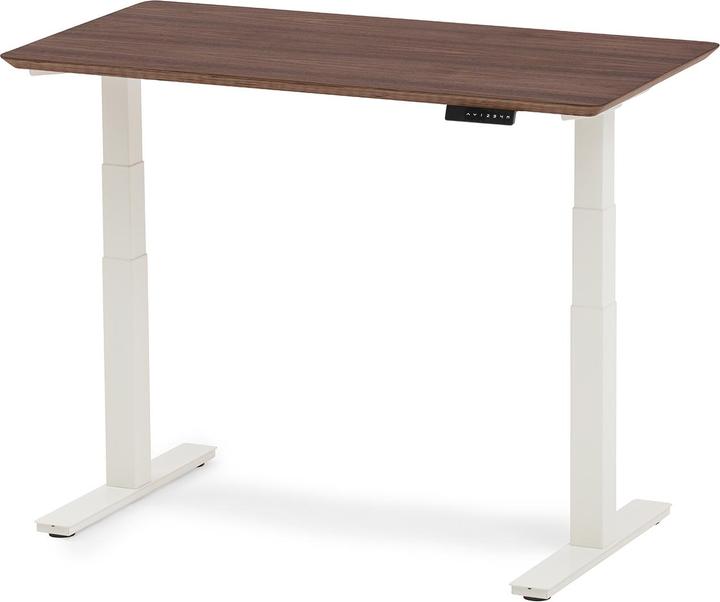 Actual product image Oakywood Standing Desk wooden table with height adjustment - Veneer - Walnut veneer / 120x60 / White - Oakywo (120 x 60 cm)