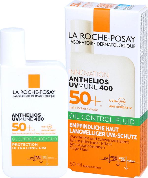 Produktbild La Roche Posay Anthelios UV Mune Oil Control Fluid (Sonnencreme Gesicht, SPF 50+, 50 ml, 49 g)
