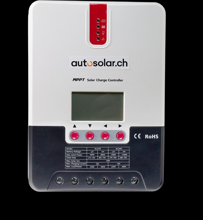 Immagine prodotto Autosolar Regolatore di carica solare 2430 MPPT 30A