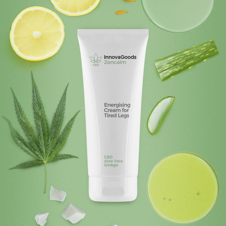 Produktbild InnovaGoods Energetisierende Creme für müde Beine CBD Zencalm 200 ml (Körpercreme, 200 ml)