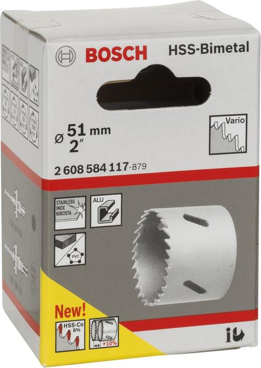 Produktbild Bosch Professional Zubehör Lochsäge HSS-Bimetall für Standardadapter, 51 mm, 2-Zoll (51 mm)