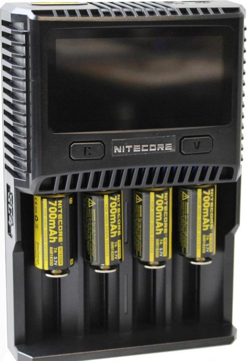 Produktbild Nitecore SC4 - Schnellladegerät (1 Stk., 14500, 16340, 18650, 26650, Ladegerät inkl. Akku)