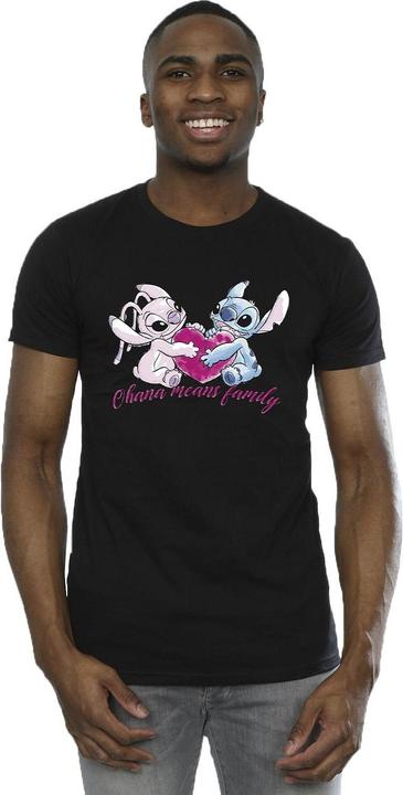 Produktbild Disney Lilo And Stitch Ohana Heart With Angel TShirt (S)