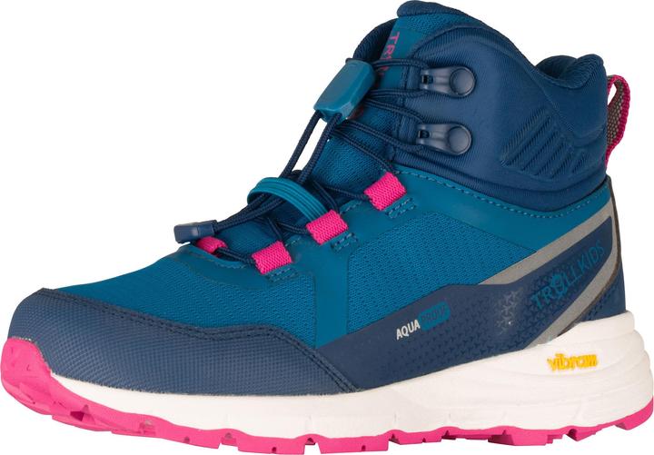 Madeira Blue, bright pink, Harbor Blue