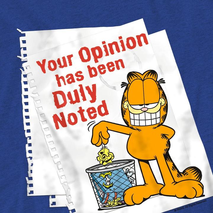 Immagine prodotto Garfield Duly Noted Maglietta Adulto Unisex (M)