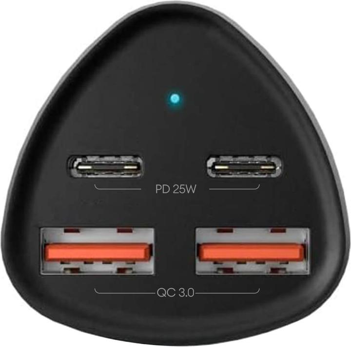 Image du produit Akashi Chargeur de voiture 37W 2x USB 3.0 + 1x USB-C Power Delivery
