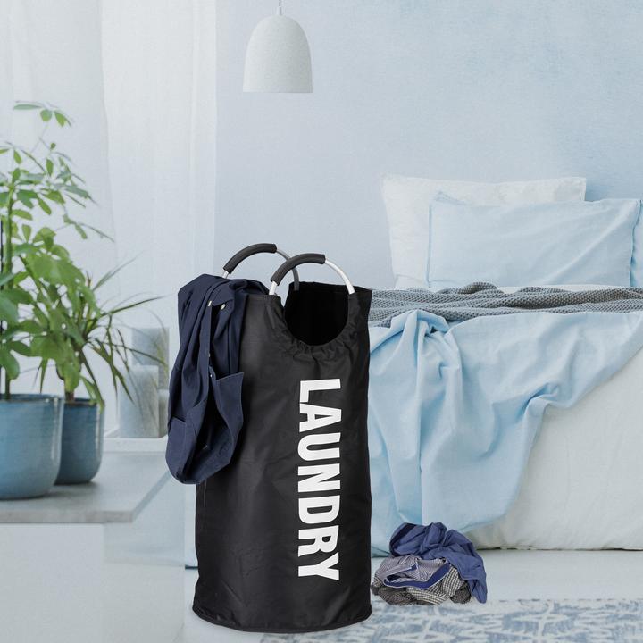 Actual product image Relaxdays Folding Laundry Hamper with Handles (100 l)