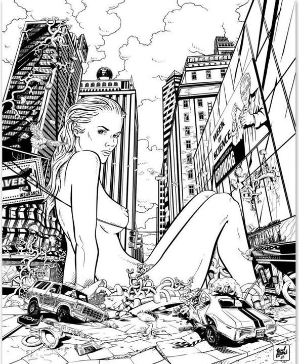 Image du produit Trenddeko Drawstore - Desaster Pin Up Plants (240 x 300 cm)