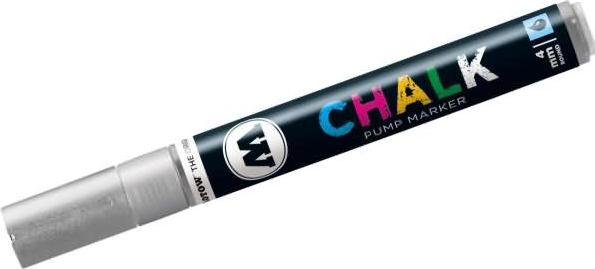 Productafbeelding Molotow Raammarker Pompmarker Krijt navulbaar 4mm metallic zilver (Metallic zilver, 4 mm, 1 x)