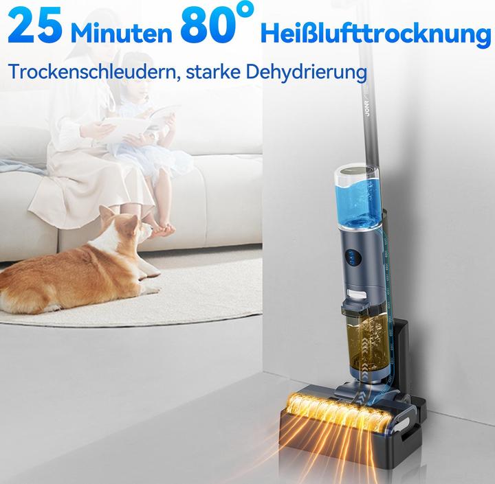 Produktbild Jonr ED12 Pro Nass Trockensauger 3-in-1 Staubsauger Kabellos,Beidseitige Kantenreinigung,9kPa