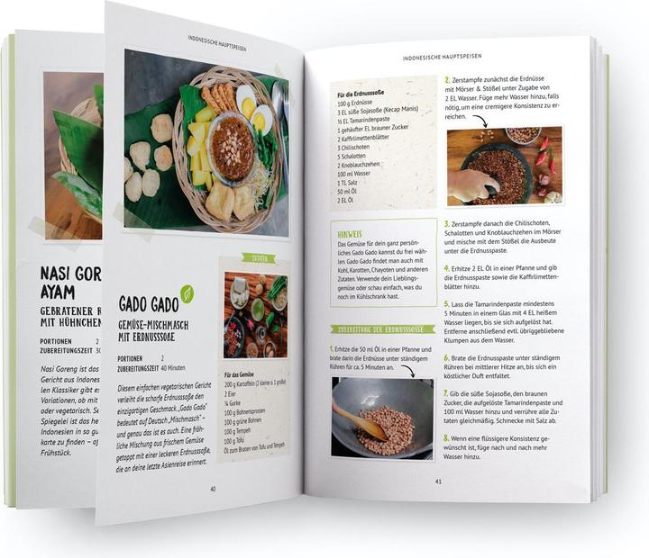 Actual product image Indonesien Kochbuch: 38 indonesische Rezepte (Authentische Indonesische Küche mit einfachen (German, Sanita Sijecic, Simon Sitanggang, Melissa Schumacher, Pia Himmelein, Sebastian Würfel, 2021)