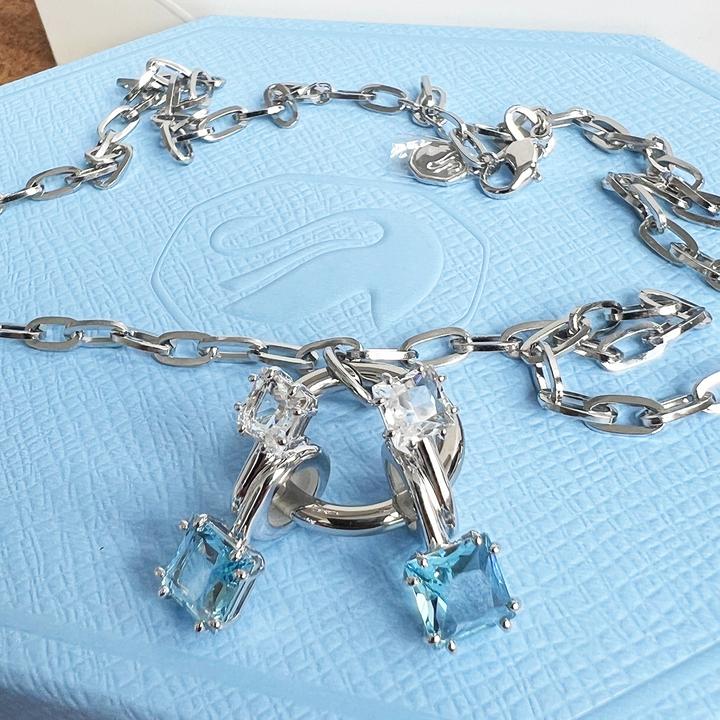 Produktbild Swarovski Schmuck für Ohrhörer blau 5619485 (Metall rhodiniert)